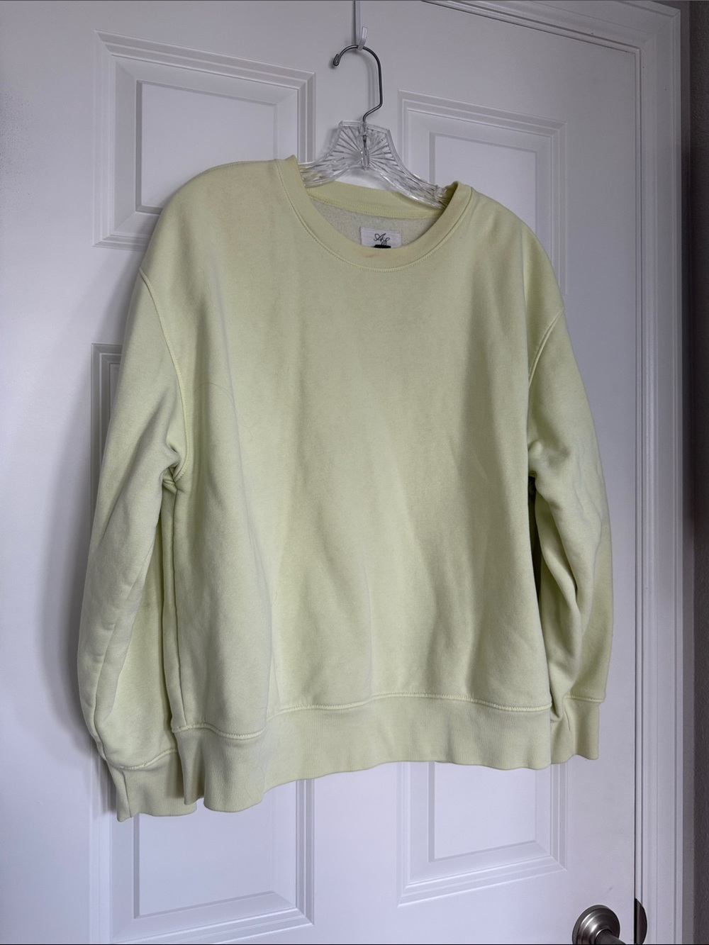 American Eagle Outfitters Neon Yellow Oversized Crewneck Sweatshirt